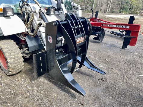 rotating log grapple for skid steer|tractor loader mounted log grapple.